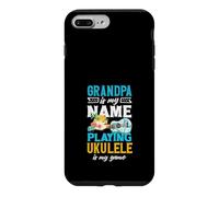 Papy is My Name Playing ukulélé is My Game Player Coque pour iPhone 7 Plus/8 Plus