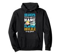 Papy is My Name Playing ukulélé is My Game Player Sweat à Capuche