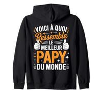 Papy Message Drôle Thème Fête des Pères pour Meilleur Papy Sweat à Capuche