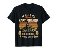 Papy Motard apéro bière idée Cadeau Grand-père Homme Moto T-Shirt