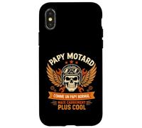 Papy Motard comme Un Papy Normal mais Carrement Plus Cool Coque pour iPhone X/XS