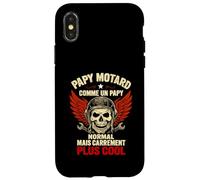Papy Motard comme Un Papy Normal mais Carrement Plus Cool Coque pour iPhone X/XS