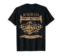 Papy Motard Qui Dechire - Grand Père Pepe Biker Fan Moto T-Shirt