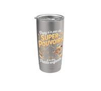 Papy Na Pas De Super Pouvoirs Il A Des Petits Enfants Gobelet isotherme en acier inoxydable double paroi