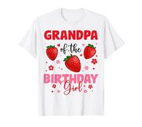 Papy of The Birthday Girl Strawberry Birthday Family T-Shirt