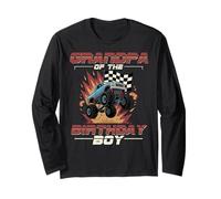 Papy of The Birthday Party Monster Truck Grandpa Manche Longue