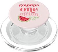 Papy of The One in A Melon Birthday Girl Watermelon First PopSockets PopGrip pour MagSafe