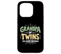 Papy of Twins The Legend continue Twin Grandpa Coque pour iPhone 15 Pro