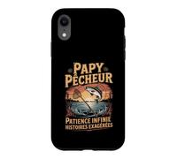Papy Pêcheur Patience Infinie Histoires Exagérées Coque pour iPhone XR
