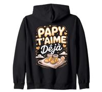Papy T Aime Déjà Hiver Famille Tendresse Sweat à Capuche