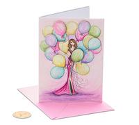 Papyrus Carte d'anniversaire pour elle (fille avec ballons)
