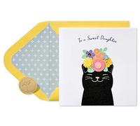 Papyrus Carte d'anniversaire pour fille (chat floral)