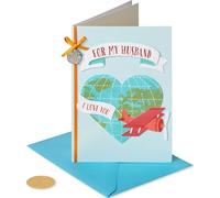 Papyrus Carte d'anniversaire (roses roses sur vignes)