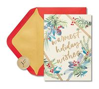 Papyrus Cartes de vacances dans une boîte avec enveloppes, To A Wonderful Season, Warmest Holiday Wishes (14 pièces)