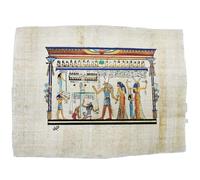 Papyrus égyptien authentique du jugement final 22 x 33 cm | Fabriqué et peint à la main en Égypte | Art égyptien ancien décoratif