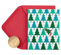 Papyrus Lot de 20 cartes de Noël pour les fêtes de fin d'année, sapins sans paillettes avec Père Noël
