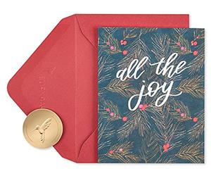 Papyrus Lot de 20 cartes de vacances dans une boîte avec enveloppes, merveilleuses vacances, gui