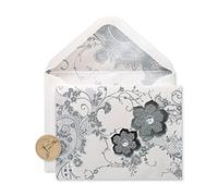 Papyrus Lot de 8 cartes de notes faites à la main Motif arc-en-ciel Lace and Flowers