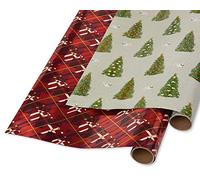 Papyrus Papier cadeau (2 Pack) Pin et argyle rouge.