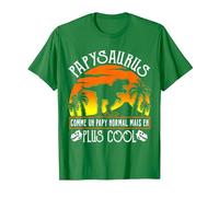 Papysaurus Grand-Père Papou Papy T-Shirt, Homme, Vert Kelly, 3XL