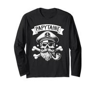 Papytaine Capitaine de Bateau Papi Grand-père Navigation Manche Longue