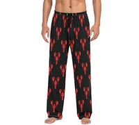 PAQGSREM Pantalon de pyjama pour homme, pantalon de pyjama homard pour homme, pantalon de détente avec poches, multicolore, L