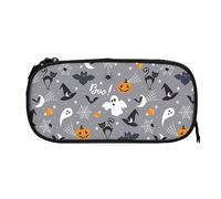 PAQGSREM Trousse à crayons de grande capacité avec imprimé citrouille d'Halloween - Trousse à crayons avec fermeture éclair - Sac de rangement pour cosmétiques et maquillage, Comme indiqué sur la