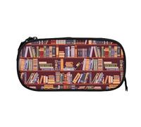 PAQGSREM Trousse à crayons de grande capacité pour bibliothèque, livres, bibliothèque, trousse à crayons avec fermeture éclair, sac de rangement pour cosmétiques, maquillage, Comme indiqué sur la
