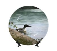 PAQOLSMCKR Assiette décorative en porcelaine anglaise - Oiseaux de la nature - Assiettes décoratives en céramique - Pour salon, cuisine, table de maison