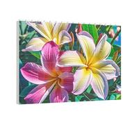 PAQOLSMCKR Casse-tête carré de briques de construction hawaïennes colorées - Puzzle de blocs photo personnalisés pour adultes - Décoration d'intérieur - Cadeau