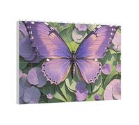PAQOLSMCKR Casse-tête carré en briques de construction - Beau papillon violet - Bloc de construction personnalisé - Puzzle de briques pour adultes - Décoration d'intérieur - Cadeau
