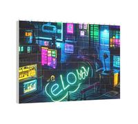 PAQOLSMCKR Casse-tête de briques de construction carrées phosphorescentes - Puzzle de blocs photo personnalisés pour adultes - Décoration d'intérieur - Cadeau