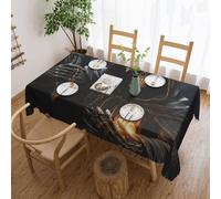 PAQOLSMCKR Nappe rectangulaire - 137 x 182 cm - Motif faucheuse - Imperméable et anti-déversement - Décoration de table pour cuisine et camping