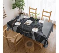 PAQOLSMCKR Nappe rectangulaire - 137 x 182 cm - Motif faucheuse - Imperméable et anti-déversement - Décoration de table pour cuisine et camping
