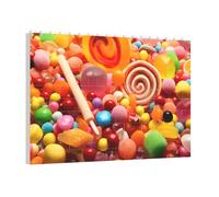 PAQOLSMCKR Puzzle de briques de construction carré bonbons bonbons blocs de construction puzzle personnalisé pour adultes décoration d'intérieur cadeau