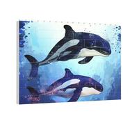 PAQOLSMCKR Puzzle de briques de construction carré Orque - Bloc de construction personnalisé - Puzzle de briques pour adultes - Décoration d'intérieur - Cadeau