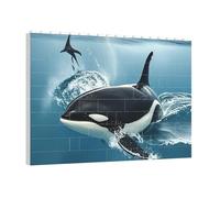 PAQOLSMCKR Puzzle de briques de construction carré Orque - Bloc de construction personnalisé - Puzzle de briques pour adultes - Décoration d'intérieur - Cadeau