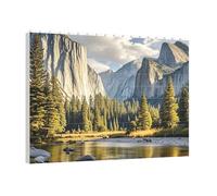 PAQOLSMCKR Puzzle de briques de construction carré Yosemite National Park Puzzle de blocs de construction personnalisés pour adultes Décoration d'intérieur Cadeau
