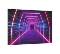 PAQOLSMCKR Puzzle de briques de construction carrées néon tunnel bloc de construction puzzle personnalisé pour adultes décoration d'intérieur cadeau