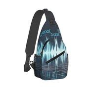 PAQOLSMCKR Sac à dos à bandoulière pour homme et femme, sac de basket-ball, sac à bandoulière pour voyage, sport, course à pied, Cool Music Sound Wave, taille unique