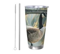 PAQOLSMCKR The Bridge Gobelet isotherme en acier inoxydable avec couvercle de 591 ml - Gobelet isotherme à double paroi pour café de voyage - Tasse à café réutilisable en voiture