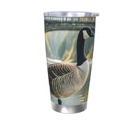 PAQOLSMCKR The Bridge Gobelet isotherme en acier inoxydable avec couvercle de 591 ml - Gobelet isotherme à double paroi pour café de voyage - Tasse à café réutilisable en voiture