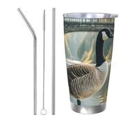PAQOLSMCKR The Bridge Gobelet isotherme en acier inoxydable avec couvercle de 591 ml - Gobelet isotherme à double paroi pour café de voyage - Tasse à café réutilisable en voiture