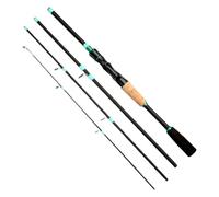 Pâque à pêche | Tale de pêche de Voyage en Fibre de Verre 4 Section | Pôte de Pointe Sensible pour Les pêcheurs de Cours des Cours d'eau Sac à Dos rivière Trout rivière Douce d'eau salée Camping Carp