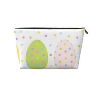 Pâques avec des œufs Mignons à Pois, Trousse de Toilette Trousse de Maquillage Sac à cosmétiques Trousse de Toilette de Voyage Portable