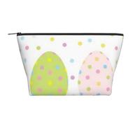 Pâques avec des œufs Mignons à Pois, Trousse de Toilette Trousse de Maquillage Sac à cosmétiques Trousse de Toilette de Voyage Portable