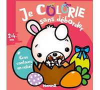Pâques - Bloc de coloriages aux contours épais pailletés et en relief - dès 2 ans