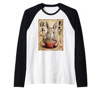 Pâques Bunny Anime Ramen Tees Kawaii Japonais Graphique Manche Raglan