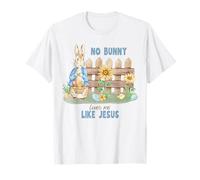 Pâques chrétiennes No Bunny Loves Me Like Jesus God Love Faith T-Shirt