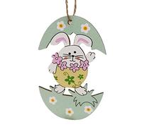 Pâques De Lapin De Pâques Signe - Décor De Suspension Du Lapin De Pâques | Ornements D'oeufs De Pâques En Forme De Lapin Mignons, Cintre En Bois De Lapin, Art Mural De Pâques Coloré Pour La Porte